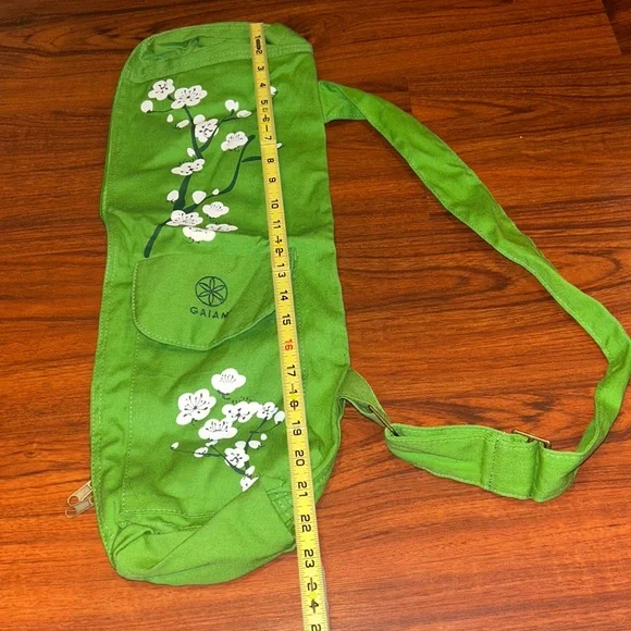 GAIAM Green Floral Yoga Mat Sling Bag Only - Picture 7 of 11